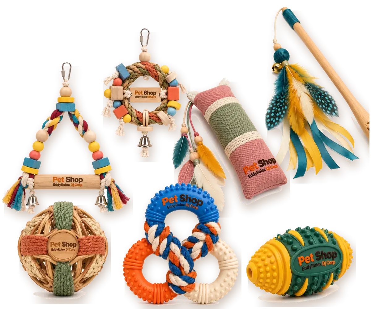 Pet Shop EddyRolex DJ Corp toys for birds, cats, rabbits and dogs